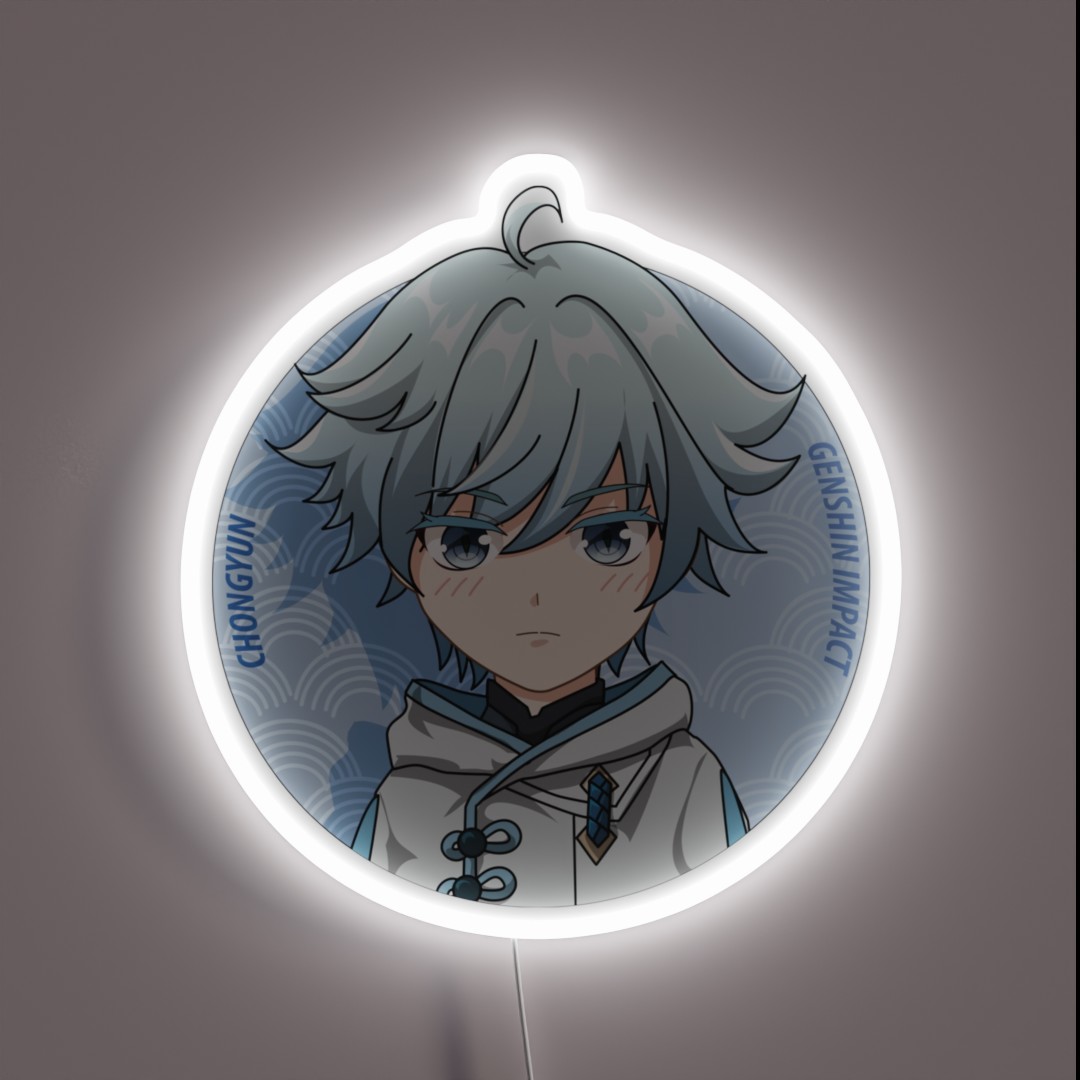 Chongyun Genshin Impact Fanart RGB Neon Sign Chongyun Genshin Impact Fanart RGB Neon Sign