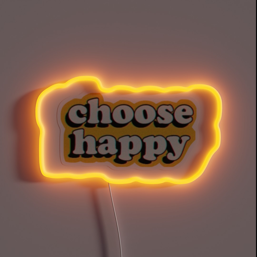 Choose Happy RGB Neon Sign Choose Happy RGB Neon Sign