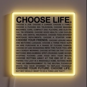 Choose Life Monologue RGB Neon Sign