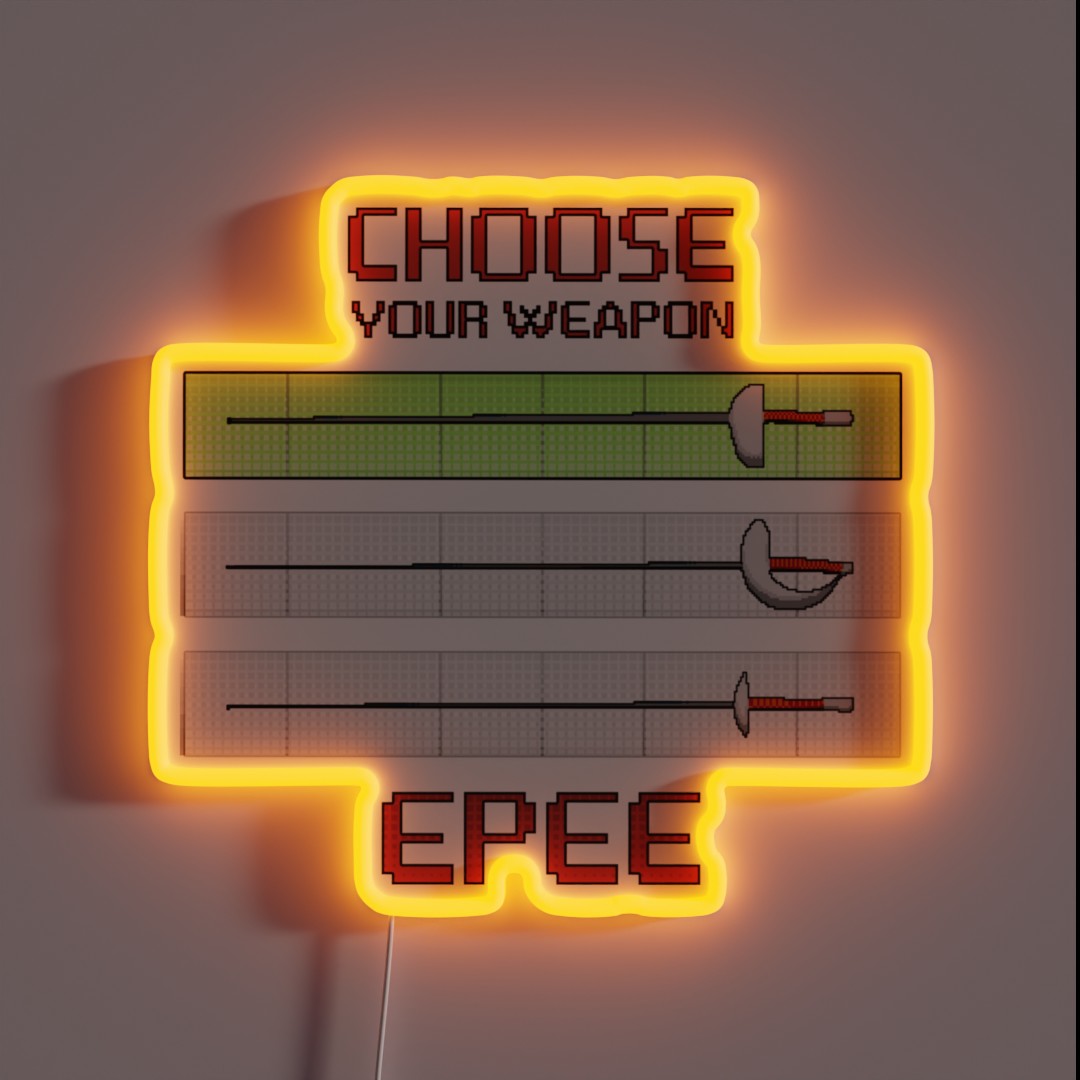 Choose Your Weapon Epee RGB Neon Sign Choose Your Weapon Epee RGB Neon Sign