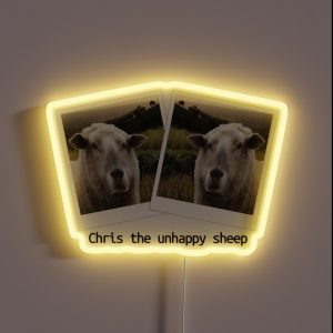 Chris The Unhappy Sheep RGB Neon Sign Chris The Unhappy Sheep RGB Neon Sign