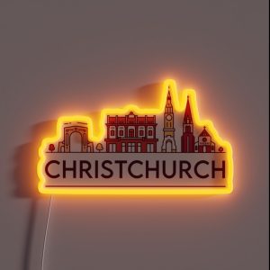 Christchurch Cityscape RGB Neon Sign