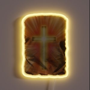 Christian Cross Bright As The Sun RGB Neon Sign