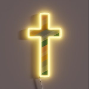Christian Cross RGB Neon Sign