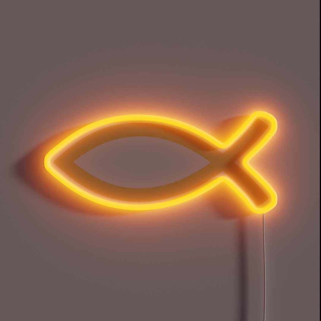 Christian Fish RGB Neon Sign Christian Fish RGB Neon Sign