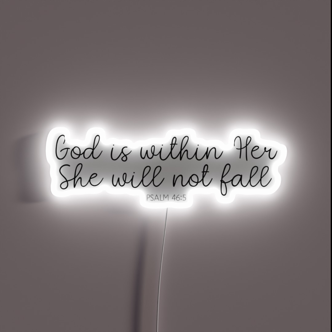Christian Lettering Black And White Quote RGB Neon Sign Christian Lettering Black And White Quote RGB Neon Sign