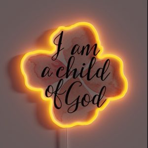 Christian Quote Watercolor Flower RGB Neon Sign