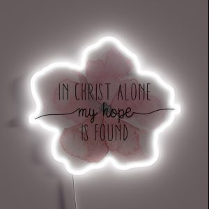 Christian Quote Watercolor Flower RGB Neon Sign