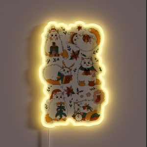 Christmas Cats RGB Neon Sign Christmas Cats RGB Neon Sign