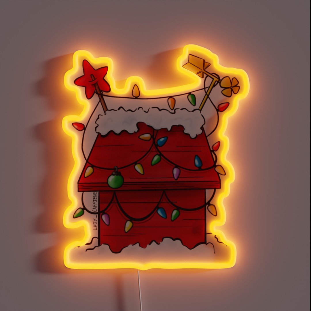 Christmas Dog House RGB Neon Sign Christmas Dog House RGB Neon Sign