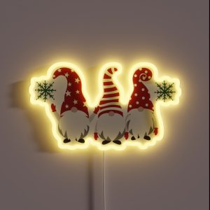 Christmas Gnomes RGB Neon Sign
