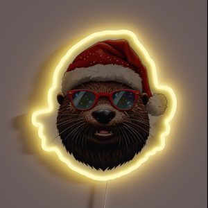Christmas Otter RGB Neon Sign