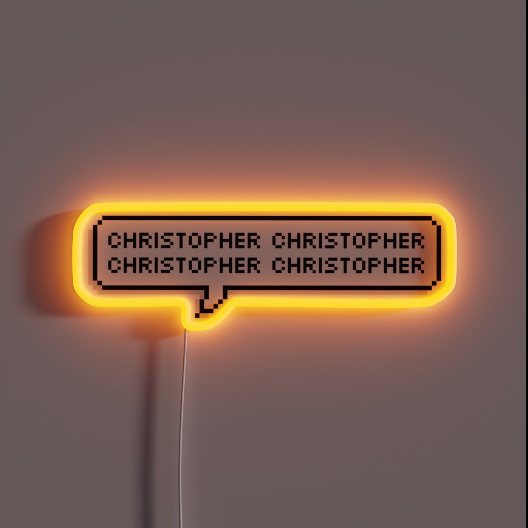 Christopher Christopher Christopher RGB Neon Sign Christopher Christopher Christopher RGB Neon Sign