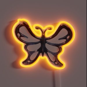 Chrome Butterfly RGB Neon Sign