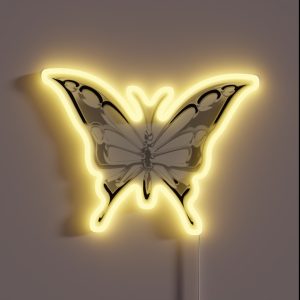 Chrome Butterfly RGB Neon Sign