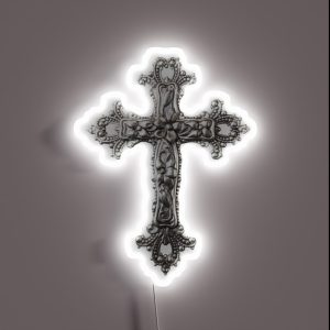 Chrome Cross RGB Neon Sign