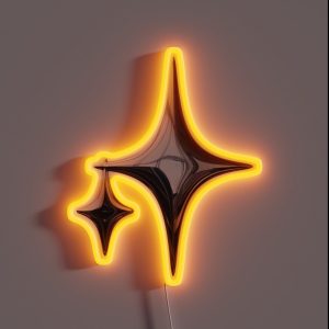 Chrome Stars RGB Neon Sign