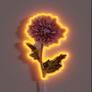Chrysanthemum Drawing RGB Neon Sign