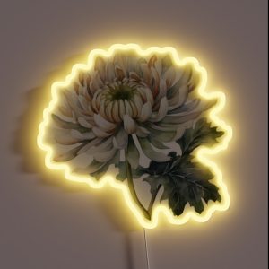 Chrysanthemum Flower RGB Neon Sign