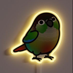Chubby Green Cheek Conure RGB Neon Sign
