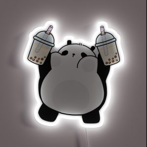 Chubby Little Panda Loves Boba RGB Neon Sign Chubby Little Panda Loves Boba RGB Neon Sign