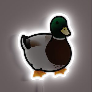 Chubby Mallard Duck RGB Neon Sign
