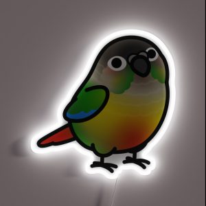 Chubby Yellow Sided Green Cheek Conure RGB Neon Sign