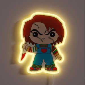 Chucky The Immortal Killer Doll As Carton RGB Neon Sign