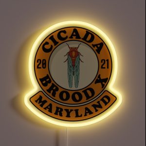 Cicada Brood X 2021 Maryland Cicada Hatch RGB Neon Sign