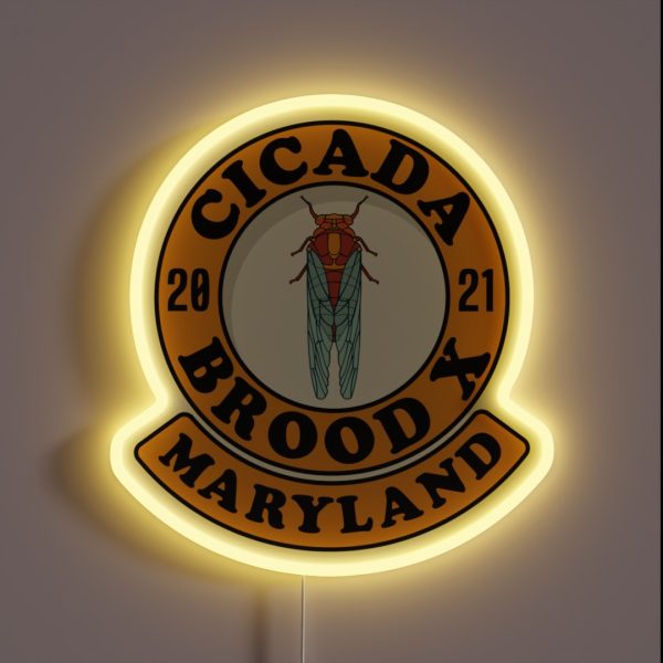 Cicada Brood X 2021 Maryland Cicada Hatch RGB Neon Sign