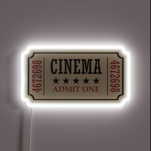 Cinema Ticket RGB Neon Sign