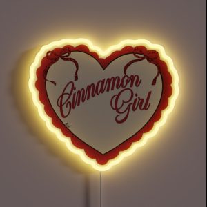 Cinnamon Girl Heart RGB Neon Sign