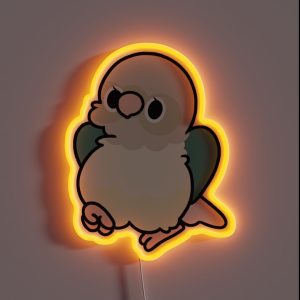 Cinnamon Turquoise Green Cheek Conure Kawaii Birbs RGB Neon Sign Cinnamon Turquoise Green Cheek Conure Kawaii Birbs RGB Neon Sign