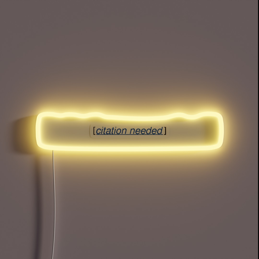 Citation Needed RGB Neon Sign Citation Needed RGB Neon Sign