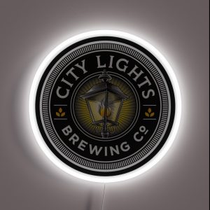 City Lights Brewing Company Logo RGB Neon Sign