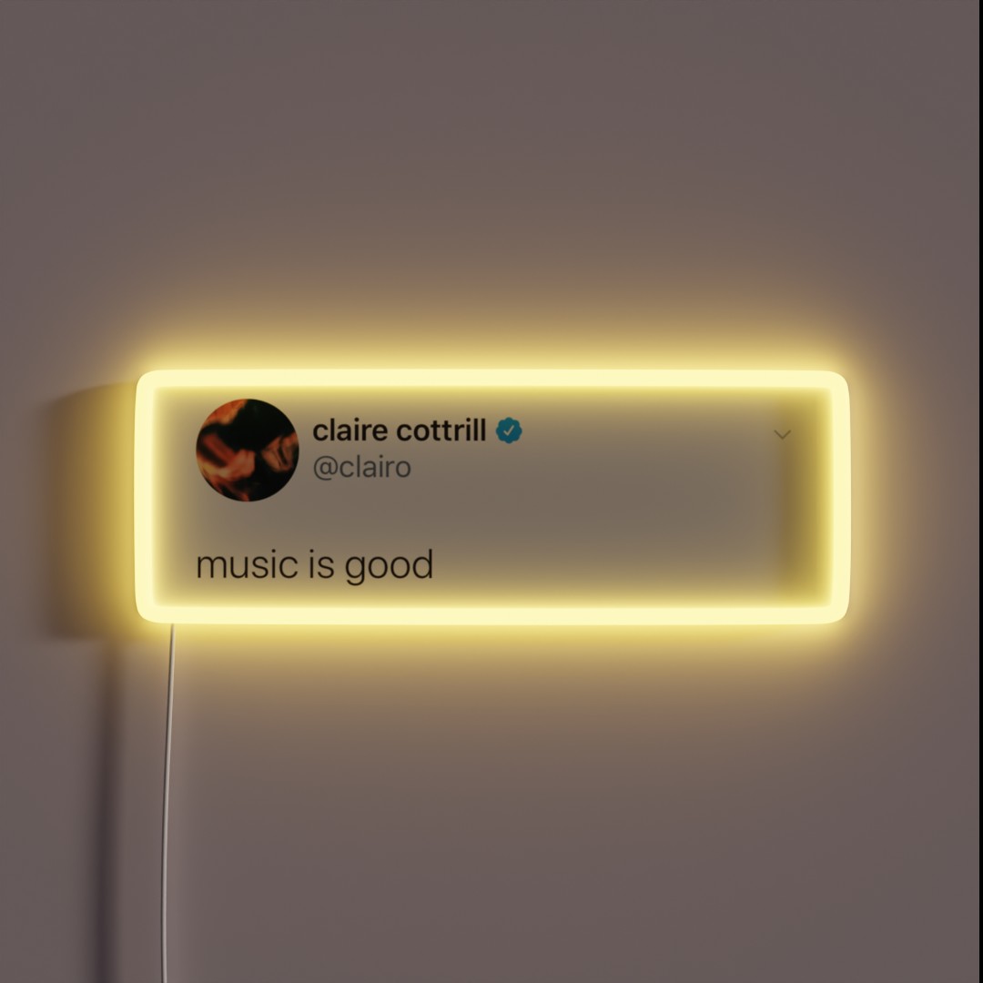 Clairo Tweet RGB Neon Sign Clairo Tweet RGB Neon Sign