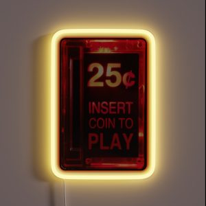 Classic Arcade Coin Slot RGB Neon Sign