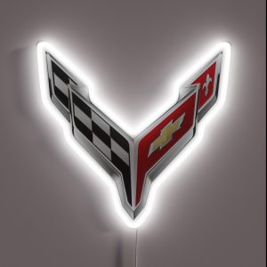 Classic Corvette Logo RGB Neon Sign