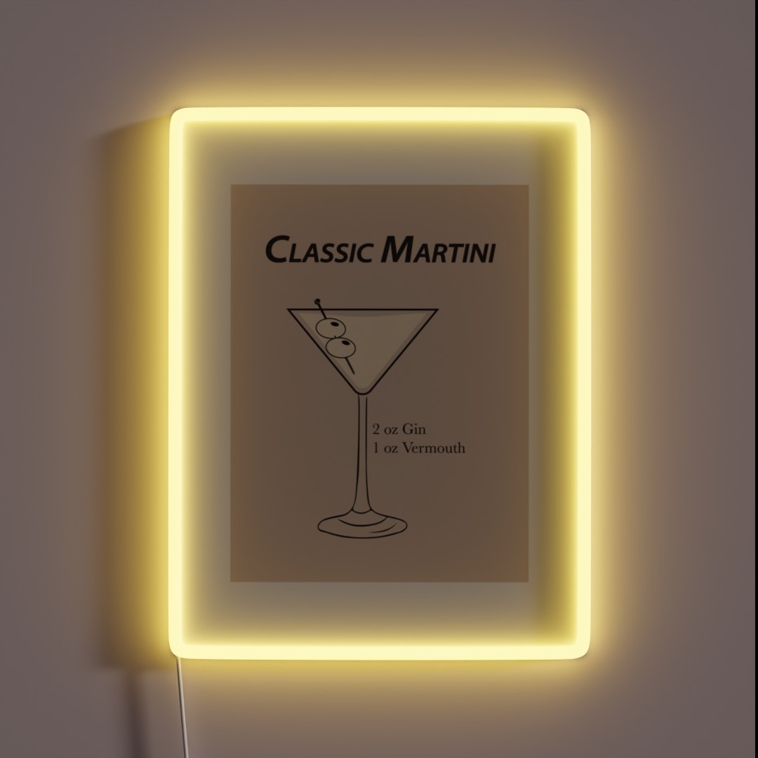 Classic Martini RGB Neon Sign Classic Martini RGB Neon Sign