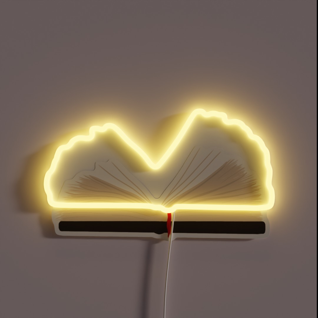 Classic Open Book RGB Neon Sign Classic Open Book RGB Neon Sign