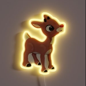 Classic Rudolph Graphicloveshop RGB Neon Sign