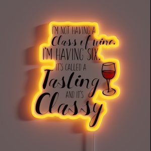 Classy Wine Tasting RGB Neon Sign Classy Wine Tasting RGB Neon Sign