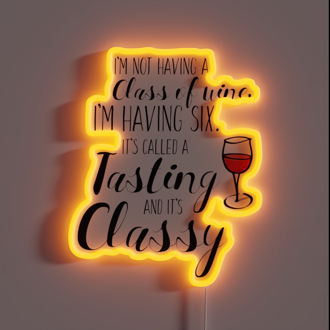 Classy Wine Tasting RGB Neon Sign Classy Wine Tasting RGB Neon Sign