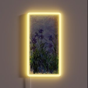 Claude Monet Lilac Irises 1914 RGB Neon Sign
