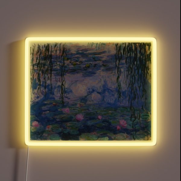 Claude Monet Water Lilies RGB Neon Sign