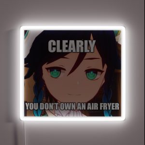 Clearly You Don T Own An Air Fryer Venti Genshin Impact RGB Neon Sign