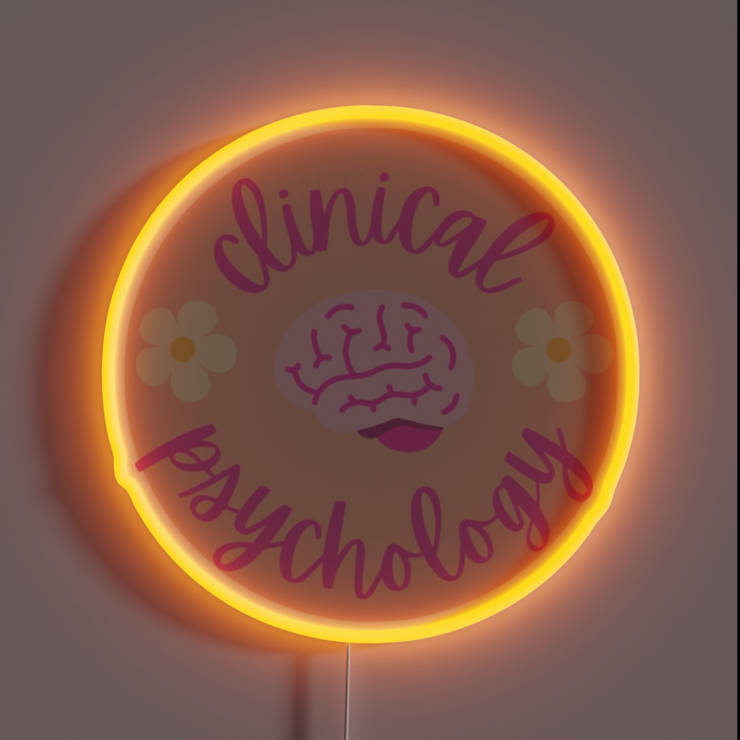 Clinical Psychology Brain And Flowers RGB Neon Sign Clinical Psychology Brain And Flowers RGB Neon Sign