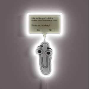 Clippy Existential Crisis RGB Neon Sign