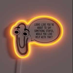 Clippy RGB Neon Sign