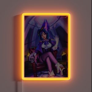 Clorinde Genshin Impact Fontaine Hydro Arc Anime Fan Art RGB Neon Sign